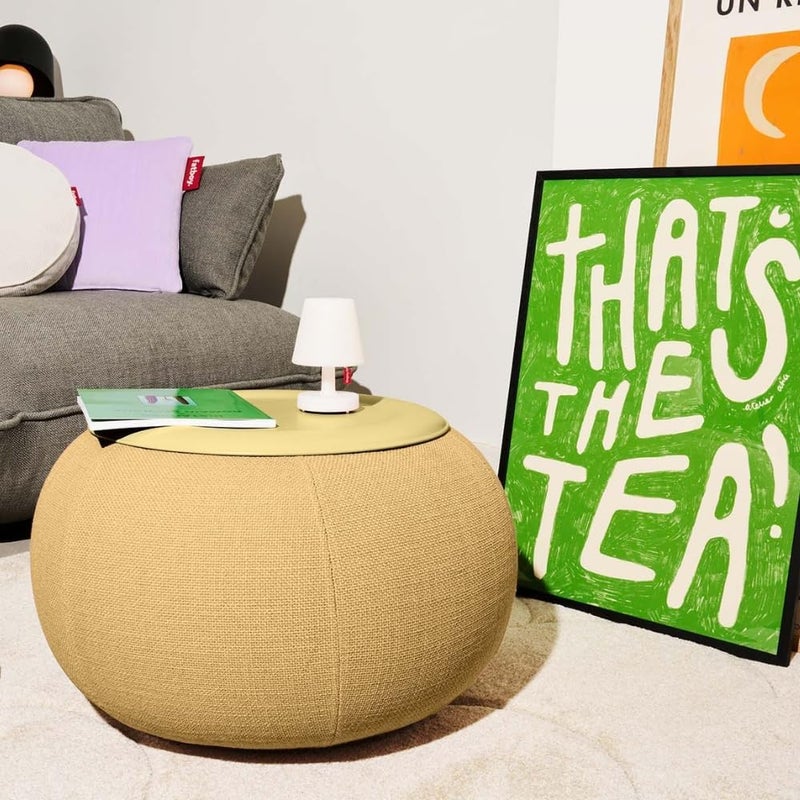 Fatboy Humpty Coffee Table | Suitable for indoor use | Fill with air to set up | UV resistance | FibreGuard Technology | Top Material: Steel | 65x65x43 cm | Honey - Image 2